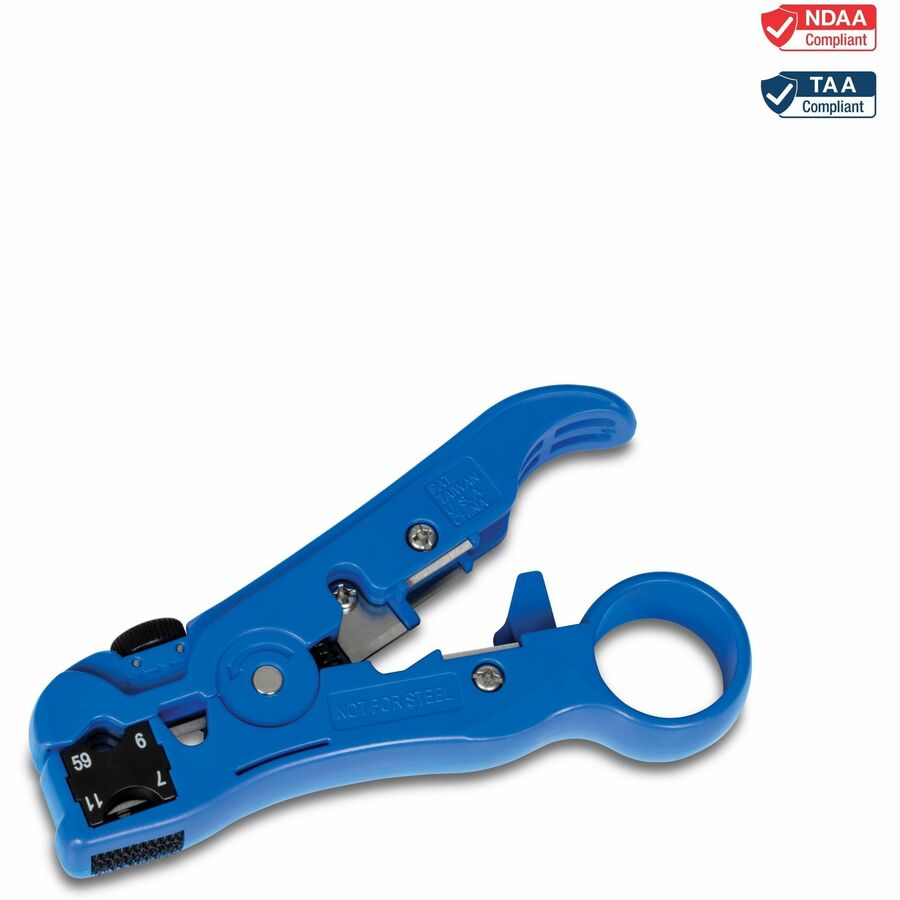 TRENDnet Universal Stripping and Cutting Tool, RG59/6/11/7, UTP, STP, CAT5, 4P/6P/8P, Flat & Round Cables, Adjustable Blade Depth, TC-CT70 - Universal Stripping Tool - TC-CT70 - eCommerce Business Prime