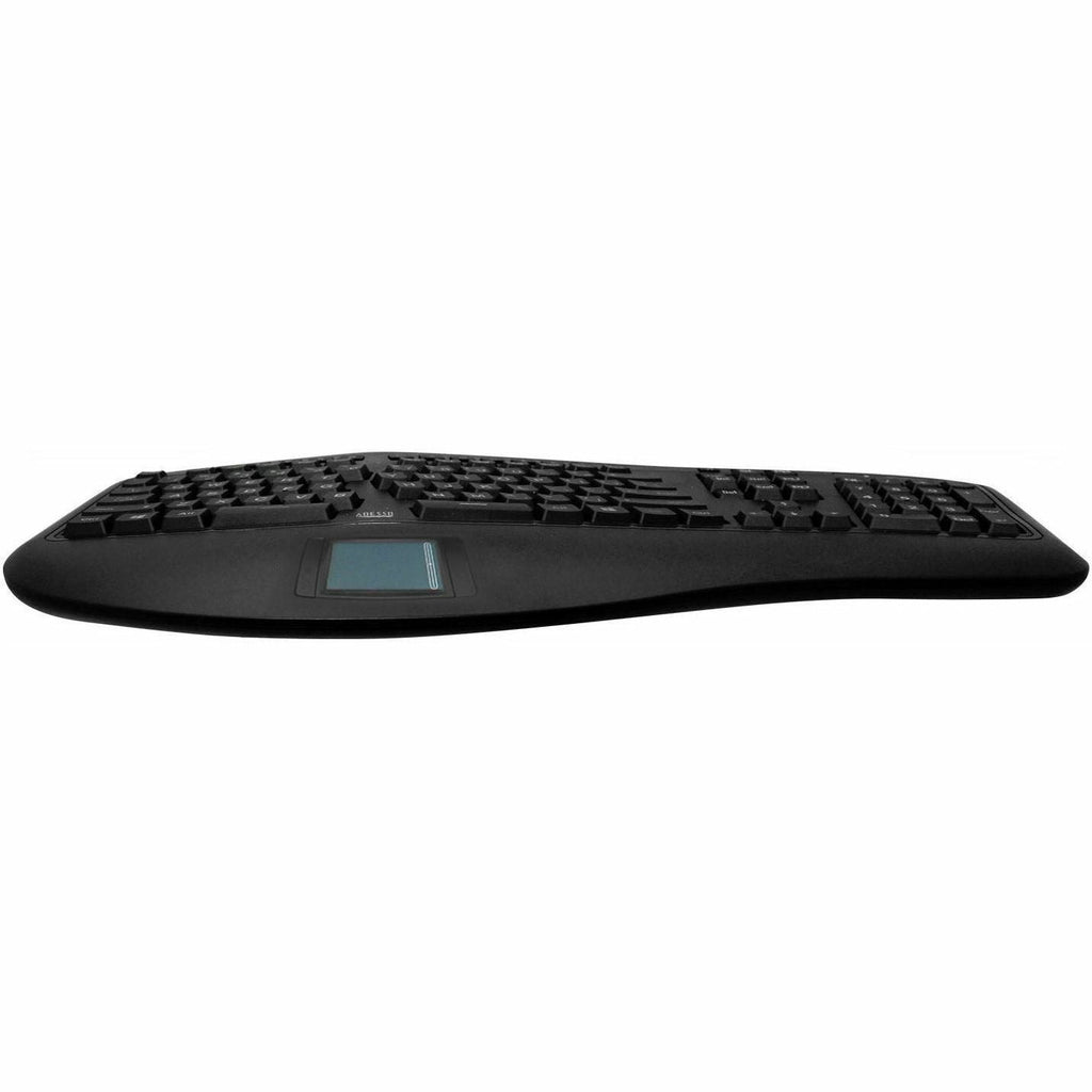 Adesso Tru-Form Ergonomic Touchpad Keyboard - Cable Connectivity - USB Interface - 104 Key Play/Pause, Previous Track, Next Track, Volume Down, Volume Up, Mute, Eject, Home, Back, Forward, Refresh, .....  - AKB-450UB - eCommerce Business Prime