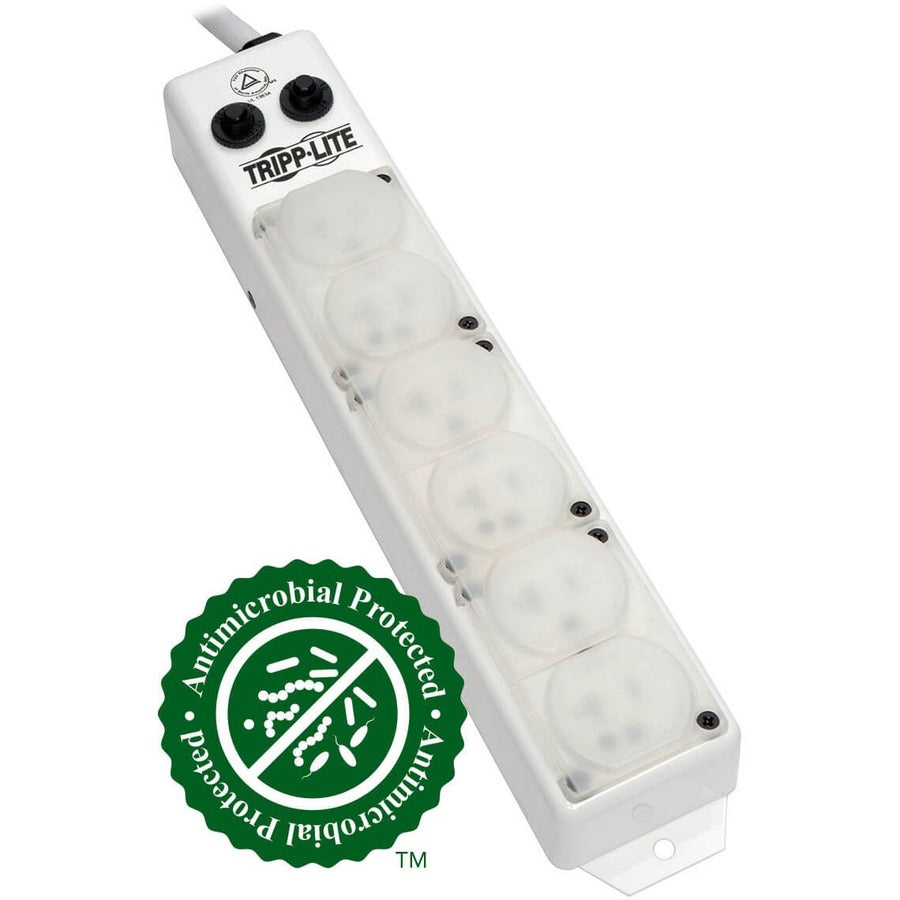 Tripp Lite Safe-IT Power Strip Medical Hospital Grade Antimicrobial UL1363A 6 Outlet 20A 7ft Cord - NEMA 5-20P-HG - 6 x NEMA 5-20R-HG - 7 ft Cord - 20 A Current - 120 V AC Voltage - Rack-mountable, Su...  - PS607HG20AOEM - eCommerce Business Prime