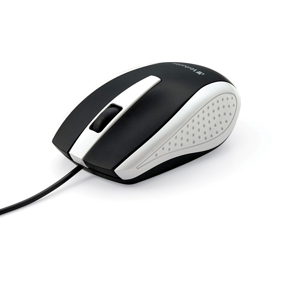 Verbatim Corded Notebook Optical Mouse - White - Optical - Cable - White - 1 Pack - USB Type A - Scroll Wheel - 3 Button(s) - 99740 - eCommerce Business Prime