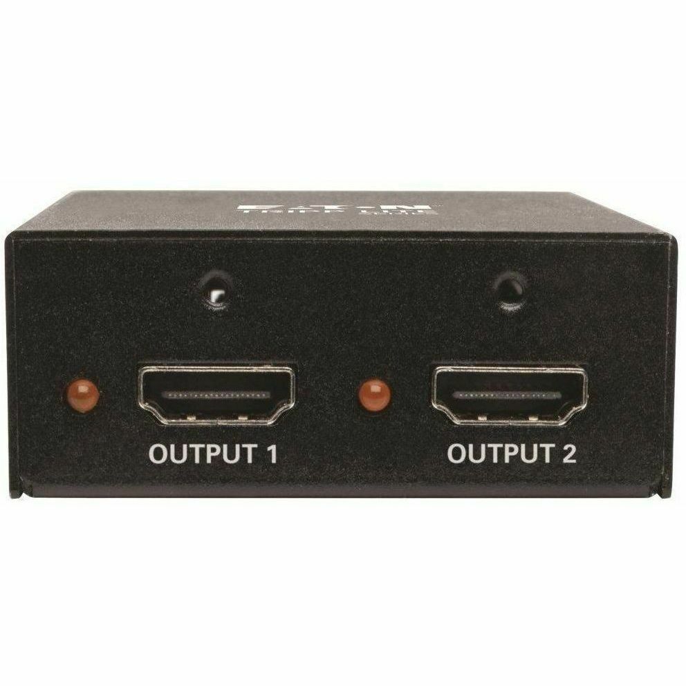 Tripp Lite 2-Port 3D 4K HDMI Splitter, HDMI 2.0, HDCP 2.2 UHD 4K @ 60Hz, HDR, TAA - 3840 × 2160 - 22.97 ft Maximum Operating Distance - HDMI In - HDMI Out - Metal - TAA Compliant - B118-002-UHD-2 - eCommerce Business Prime