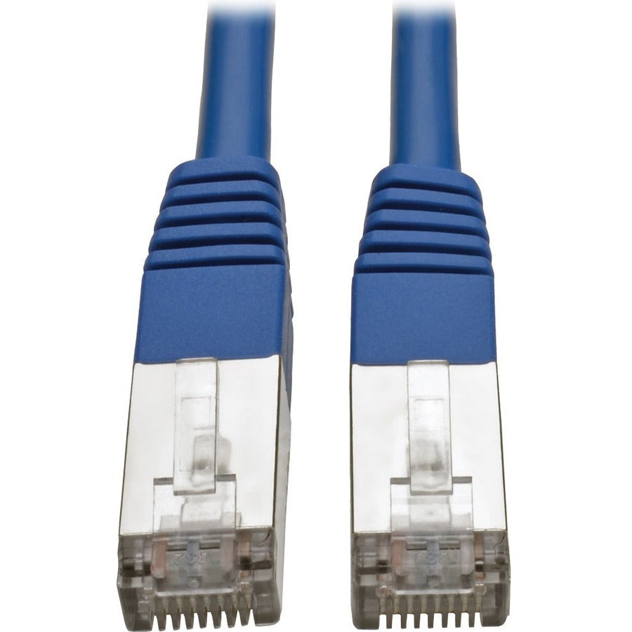 Tripp Lite Cat5e 350 MHz Molded Shielded STP Patch Cable (RJ45 M/M), Blue, 3 ft. - 3 ft Category 5e Network Cable for Network Device, Printer, Router, Server, Modem, Hub, Patch Panel, Switch - First E - N105-003-BL - eCommerce Business Prime