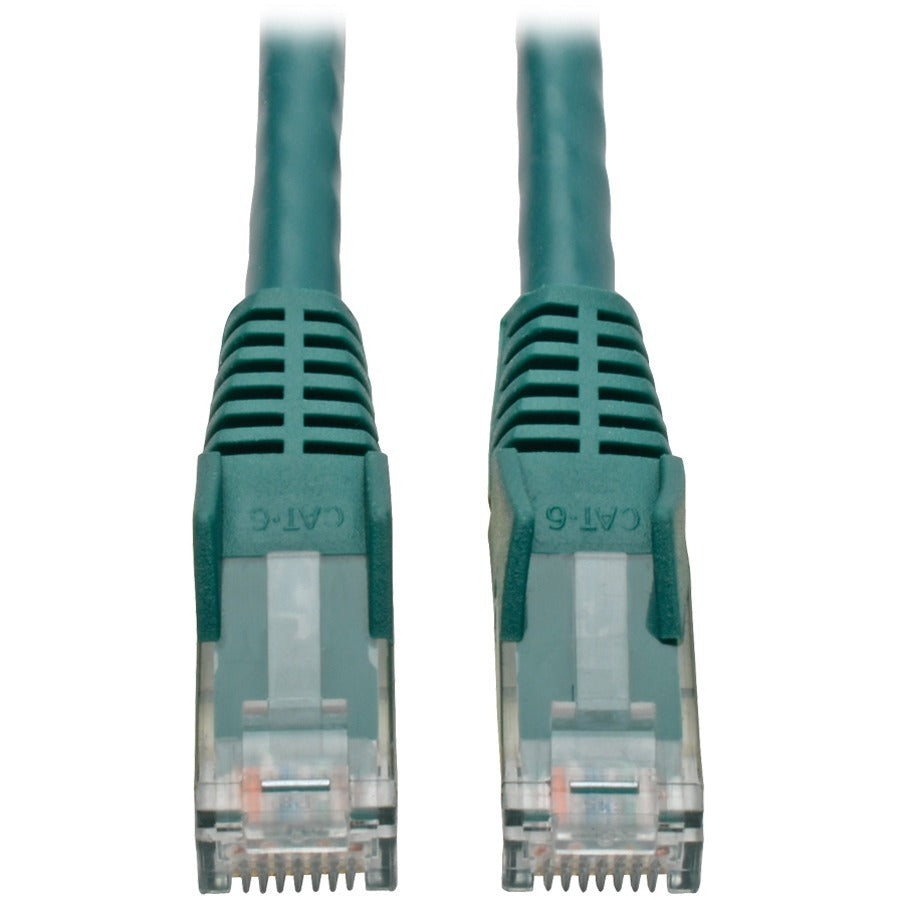 Tripp Lite Cat6 GbE Snagless Molded Patch Cable UTP Green RJ45 M/M 4ft 4' - Category 6 for Network Adapter, Network Device, Server, Router, Switch, Modem, Hub - 128 MB/s - Patch Cable - 3.94 ft - 1 x  - N201-004-GN - eCommerce Business Prime