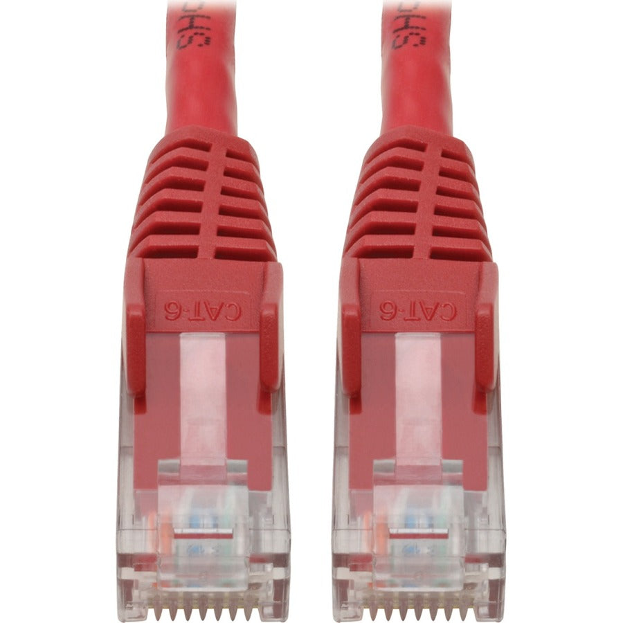 Tripp Lite Cat6 GbE Snagless Molded Patch Cable UTP Red RJ45 M/M 4ft 4' - Category 6 for Network Adapter, Network Device, Server, Router, Switch, Hub, Modem - 128 MB/s - Patch Cable - 3.94 ft - 1 x RJ - N201-004-RD - eCommerce Business Prime