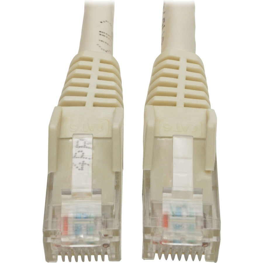 Tripp Lite Cat6 GbE Gigabit Ethernet Snagless Molded Patch Cable UTP White RJ45 M/M 4ft 4' - Category 6 for Network Adapter, Network Device, Router, Switch, Server, Hub, Modem - 128 MB/s - Patch Cable - N201-004-WH - eCommerce Business Prime