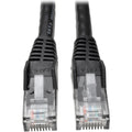 Tripp Lite Cat6 GbE Gigabit Ethernet Snagless Molded Patch Cable UTP Black RJ45 M/M 35ft 35' - Category 6 for Network Adapter, Network Device, Router, Server, Modem, Hub, Switch - 128 MB/s - Patch Cab - N201-035-BK - eCommerce Business Prime