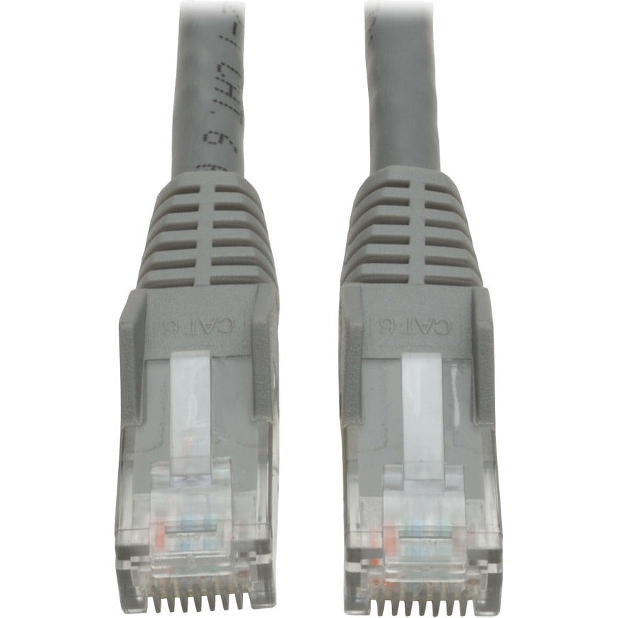 Tripp Lite Cat6 GbE Gigabit Ethernet Snagless Molded Patch Cable UTP Gray RJ45 M/M 35ft 35' - Category 6 for Network Adapter, Network Device, Router, Server, Modem, Hub, Switch - 128 MB/s - Patch Cabl - N201-035-GY - eCommerce Business Prime