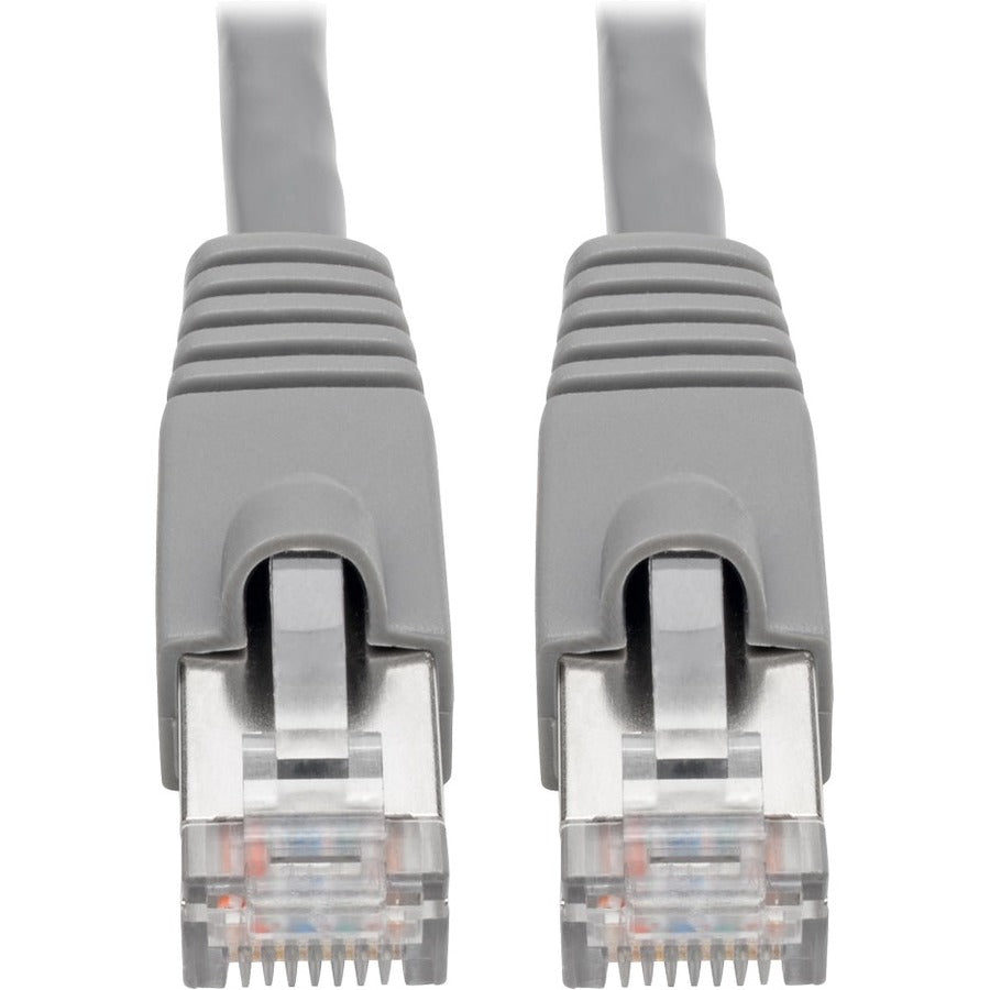 Tripp Lite Cat6a Snagless Shielded STP Network Patch Cable 10G Certified, PoE, Gray RJ45 M/M 10ft 10' - Category 6a for Network Device, Switch, Modem, Router, Hub, Patch Panel, VoIP Device, Camera - 1 - N262-010-GY - eCommerce Business Prime