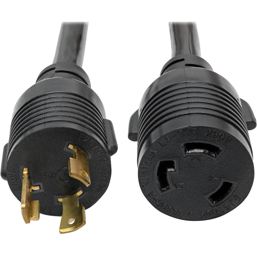 Tripp Lite Heavy-Duty Power Extension Cord 30A 10 AWG L6-30P to L6-30R 14ft 14' - For PDU, UPS - 230 V AC Voltage Rating - 30 A Current Rating - Black - P041-014 - eCommerce Business Prime