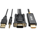 Tripp Lite VGA to HDMI Adapter Converter Cable w Audio & USB Power 1080p 6' 6in - HDMI/Mini-phone/USB/VGA for Audio/Video Device, TV, Monitor, Home Theater System, Projector - 6 ft - 1 x HDMI Male Dig - P116-006-HDMI-A - eCommerce Business Prime