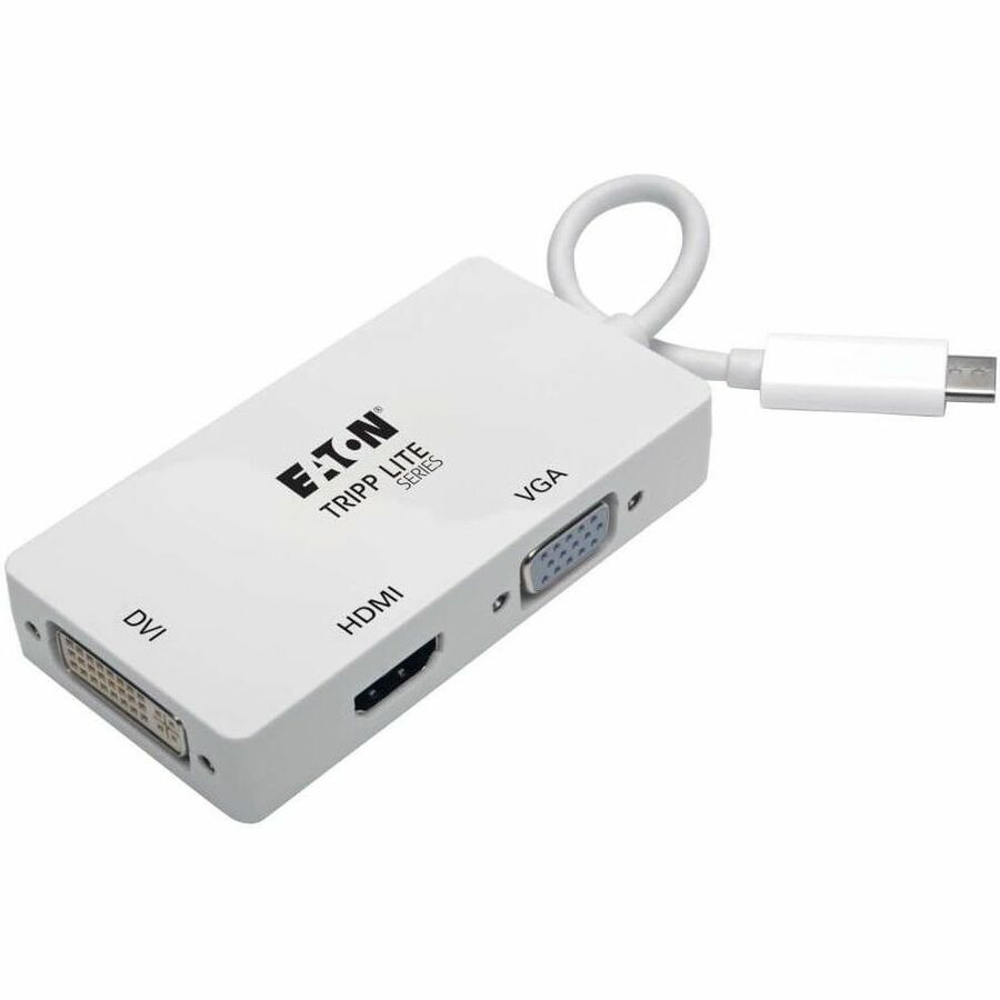 Tripp Lite USB C to HDMI / DVI / VGA Multiport Adapter 4K USB Type C to HDMI, USB-C, USB Type-C - 1 x HDMI - 1 x VGA - 1 x Total Number of DVI (1 x DVI-D) - Dual Link DVI Supported - Mac, Chrome OS - U444-06N-HDV4K - eCommerce Business Prime