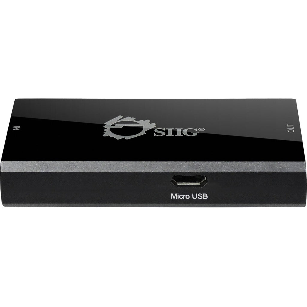 SIIG HDMI 2.0 Repeater - 4Kx2K 60Hz - 3840 × 2160 - 98.43 ft Maximum Operating Distance - 1 x HDMI In - 1 x HDMI Out - USB - ABS Plastic - CE-H22J14-S1 - eCommerce Business Prime