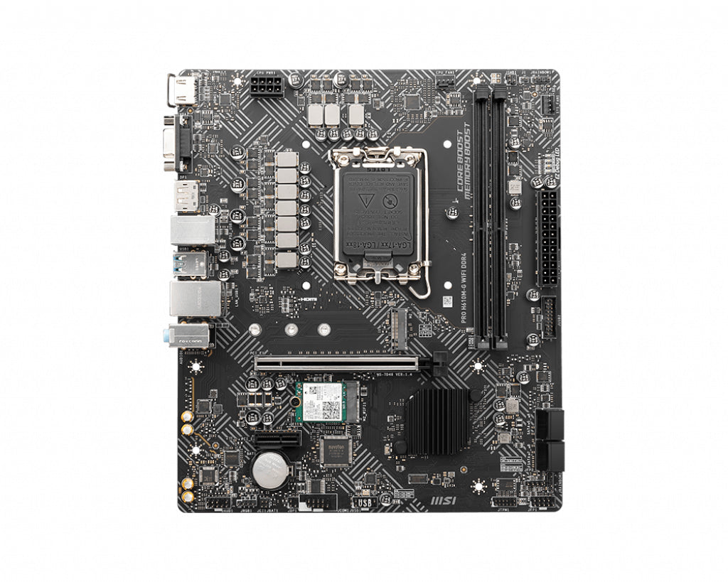 MSI PRO H610M-G WIFI DDR4 motherboard Intel H610 LGA 1700 micro ATX - PROH610MGD4WIFI - eCommerce Business Prime