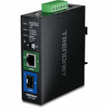 TRENDnet Industrial SFP to Gigabit PoE+ Media Converter; IP30 Rated Housing; Operating temperature range -40?? 75 ?C to (-40? ? 167 ?F); TI-PF11SFP - Hardened Industrial SFP to Gigabit PoE+ Media Conv...  - TI-PF11SFP - eCommerce Business Prime