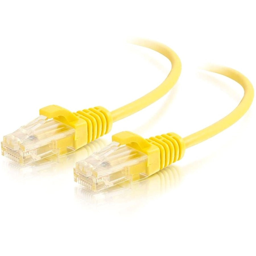 C2G 10ft Cat6 Ethernet Cable - Slim - Snagless Unshielded (UTP) - Yellow - 10 ft Category 6 Network Cable for Network Device - First End: 1 x RJ-45 Male Network - Second End: 1 x RJ-45 Male Network - ...  - 01174 - eCommerce Business Prime