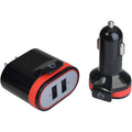 SIIG Fast Charging USB Wall Charger & Car Charger Bundle Pack - Black - 12 V DC, 120 V AC, 230 V AC, 24 V DC Input - 5 V DC/3.40 A Output - AC-PW1A12-S1 - eCommerce Business Prime