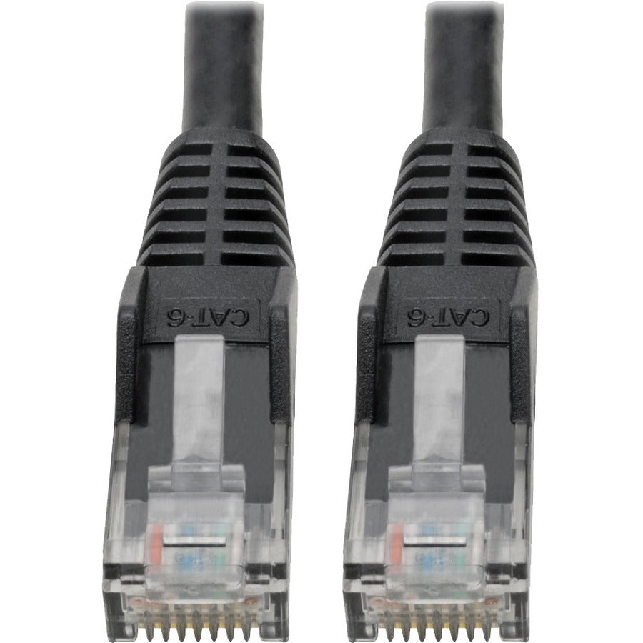 Tripp Lite Cat6 GbE Gigabit Ethernet Snagless Molded Patch Cable UTP Black RJ45 M/M 6in 6" - Category 6 for Network Device, Network Adapter, Router, Server, Modem, Hub, Switch - 128 MB/s - Patch Cable - N201-06N-BK - eCommerce Business Prime