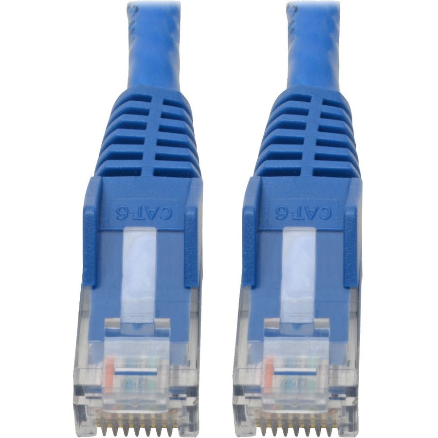 Tripp Lite Cat6 GbE Gigabit Ethernet Snagless Molded Patch Cable UTP Blue RJ45 M/M 6in 6" - Category 6 for Network Device, Network Adapter, Router, Server, Modem, Hub, Switch - 128 MB/s - Patch Cable  - N201-06N-BL - eCommerce Business Prime