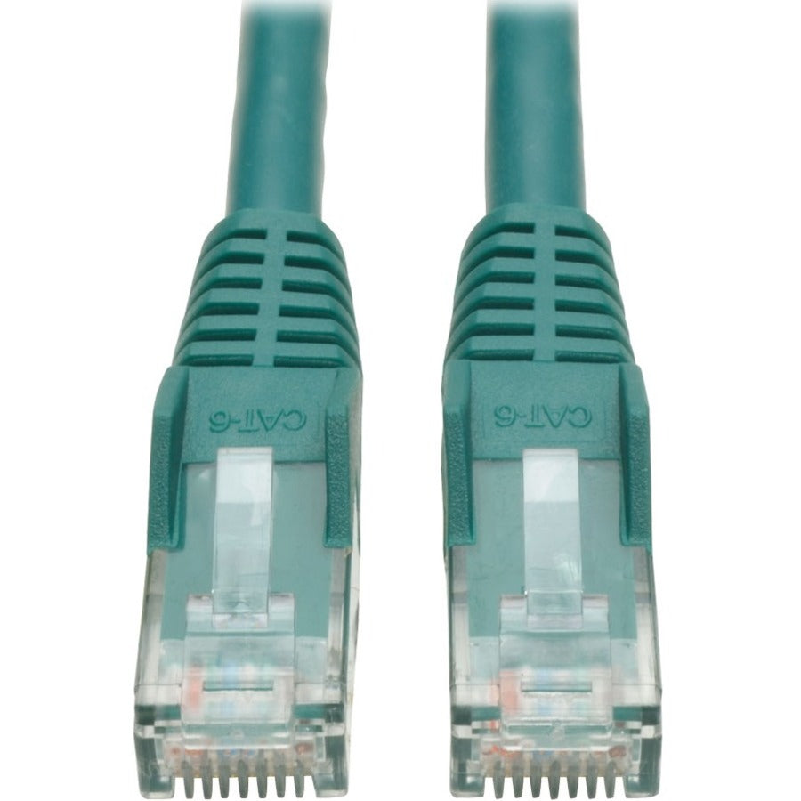 Tripp Lite Cat6 GbE Gigabit Ethernet Snagless Molded Patch Cable UTP Green RJ45 M/M 6in 6" - Category 6 for Network Device, Network Adapter, Router, Server, Modem, Hub, Switch - 128 MB/s - Patch Cable - N201-06N-GN - eCommerce Business Prime