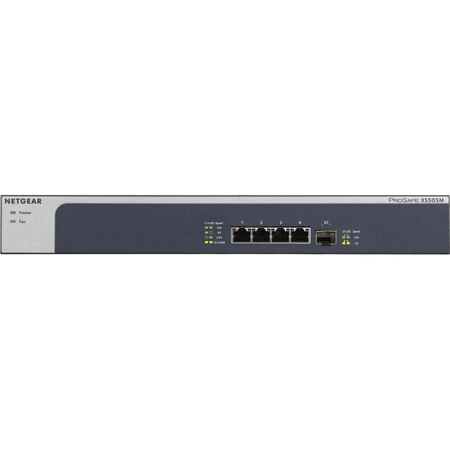 Netgear XS505M Ethernet Switch - 4 Ports - 2 Layer Supported - Modular - Twisted Pair, Optical Fiber - Desktop, Rack-mountable - Lifetime Limited Warranty - XS505M-100NAS - eCommerce Business Prime