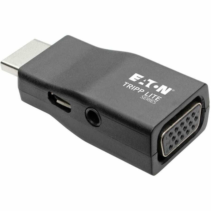 Tripp Lite HDMI to VGA Adapter Converter with Audio Compact M/F 1080p @60Hz - 1 x HDMI Male Digital Audio/Video - 1 x HD-15 Female VGA, 1 x Mini-phone Female Audio, 1 x Type B Female Micro USB - 1920  - P131-000-A - eCommerce Business Prime