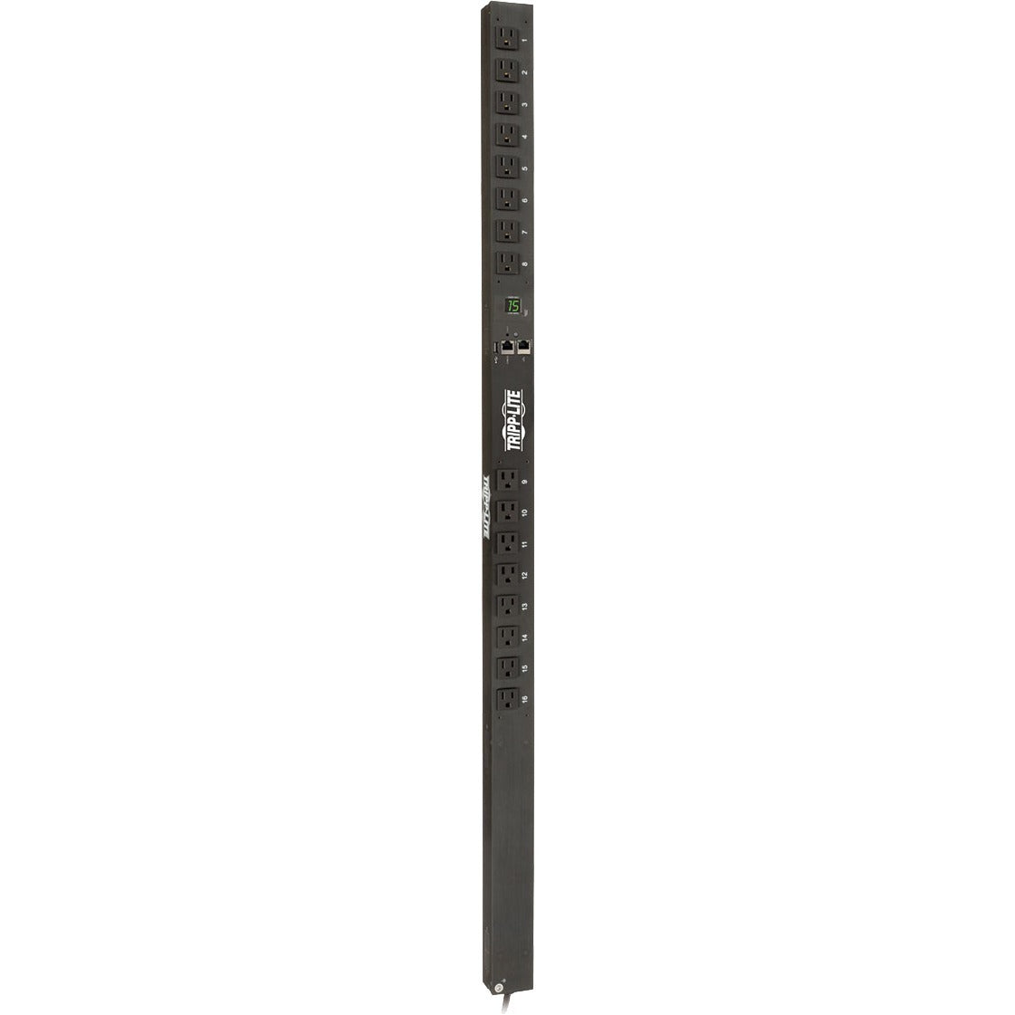 Tripp Lite PDU Monitored 1.4kW 120V 16 5-15R LX Platform Interface 0URM TAA - Monitored - NEMA 5-15P - 16 x NEMA 5-15R - 120 V AC - 0U - Vertical - Rack Mount - TAA Compliant - PDUMNV15LX - eCommerce Business Prime