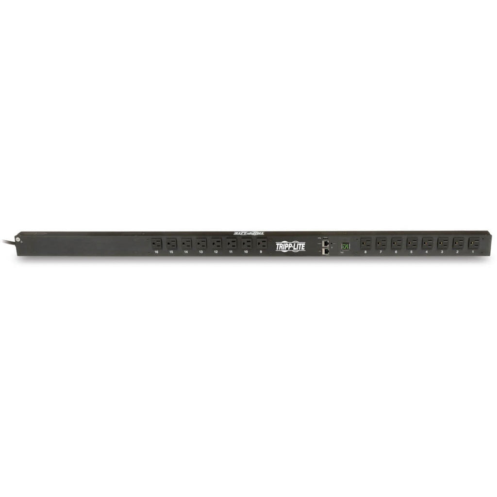 Tripp Lite PDU Monitored 1.4kW 120V 16 5-15R LX Platform Interface 0URM TAA - Monitored - NEMA 5-15P - 16 x NEMA 5-15R - 120 V AC - 0U - Vertical - Rack Mount - TAA Compliant - PDUMNV15LX - eCommerce Business Prime
