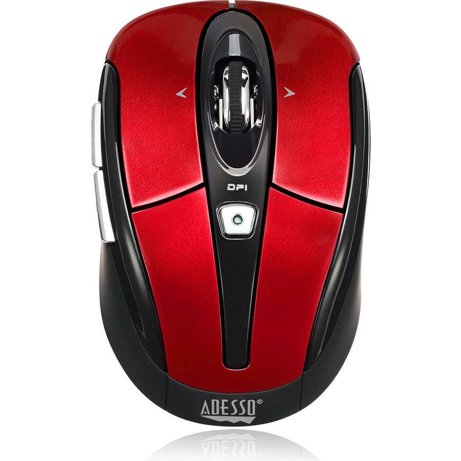Adesso iMouse S60R - 2.4 GHz Wireless Programmable Nano Mouse - Optical - Wireless - Radio Frequency - 2.40 GHz - No - Red - USB - 1600 dpi - Scroll Wheel - 6 Button(s) - Symmetrical - IMOUSES60R - eCommerce Business Prime