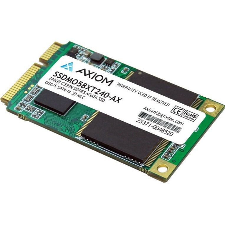 Axiom 240GB C550n Series mSATA SSD 6Gb/s SATA-III - 295 MB/s Maximum Read Transfer Rate - 3 Year Warranty - SSDMO58XT240-AX - eCommerce Business Prime