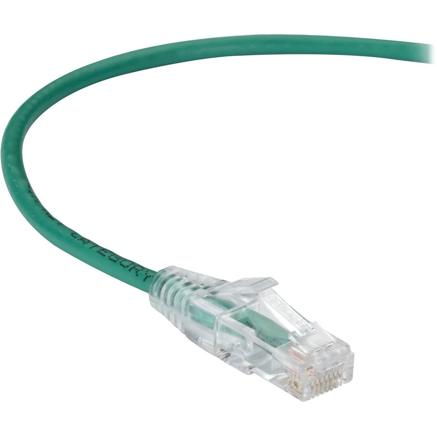 Black Box Slim-Net Cat.6a UTP Patch Network Cable - 5 ft Category 6a Network Cable for Patch Panel, Wallplate, Network Device - First End: 1 x RJ-45 Network - Male - Second End: 1 x RJ-45 Network - Ma - C6APC28-GN-05 - eCommerce Business Prime