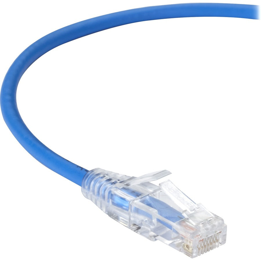 Black Box Slim-Net Cat.6 UTP Patch Network Cable - 10 ft Category 6 Network Cable for Patch Panel, Wallplate, Network Device - First End: 1 x RJ-45 Network - Male - Second End: 1 x RJ-45 Network - Mal - C6PC28-BL-10 - eCommerce Business Prime