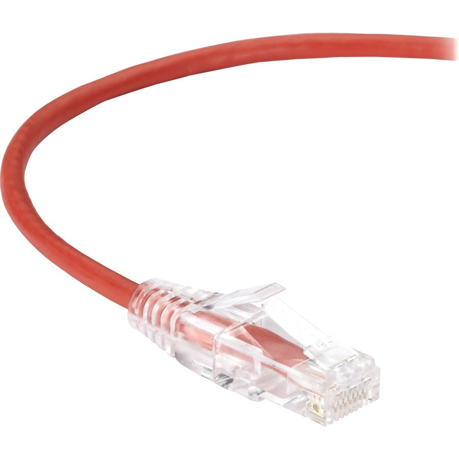 Black Box Slim-Net Cat.6 UTP Patch Network Cable - 7 ft Category 6 Network Cable for Patch Panel, Wallplate, Network Device - First End: 1 x RJ-45 Network - Male - Second End: 1 x RJ-45 Network - Male - C6PC28-RD-07 - eCommerce Business Prime