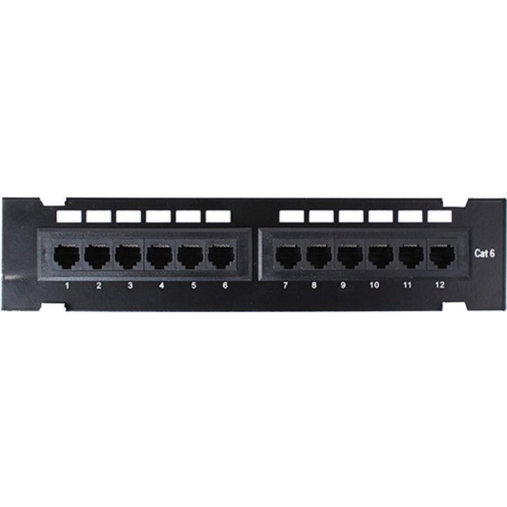4XEM 4XEM 12 Port CAT6 Wall Mount Patch Panel - 12 Port(s) - 12 x RJ-45 - Wall Mountable - 4XWMC6PP12 - eCommerce Business Prime