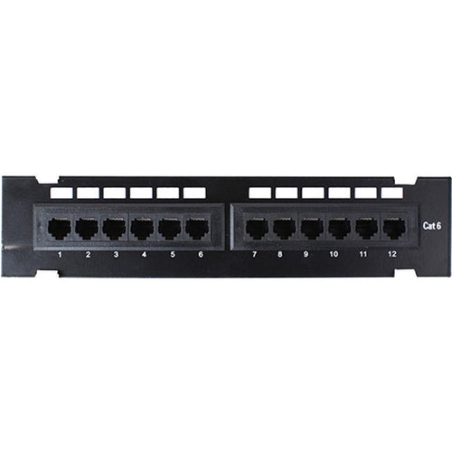 4XEM 4XEM 12 Port CAT6 Wall Mount Patch Panel - 12 Port(s) - 12 x RJ-45 - Wall Mountable - 4XWMC6PP12 - eCommerce Business Prime