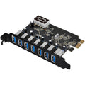 SIIG USB 3.0 7-Port Ext PCIe Host Adapter - PCI Express 2.0 x1 - Plug-in Card - 7 USB Port(s) - 7 USB 3.0 Port(s) - LB-US0514-S1 - eCommerce Business Prime