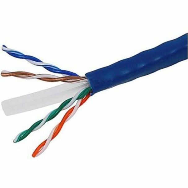4XEM Cat6 UTP Bulk Cable - 1000 ft Category 6 Network Cable for Network Device - Bare Wire - Bare Wire - 10 Gbit/s up to 30M/100ft- CM - 24 AWG - Blue - 4XCAT61000BL - eCommerce Business Prime
