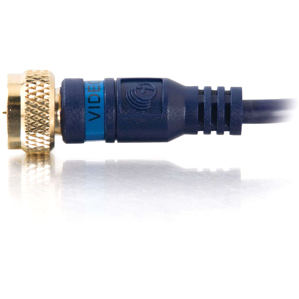 C2G 3ft Velocity Mini-Coax F-Type Cable - F Connector - F Connector - 3ft - Blue - 27226 - eCommerce Business Prime