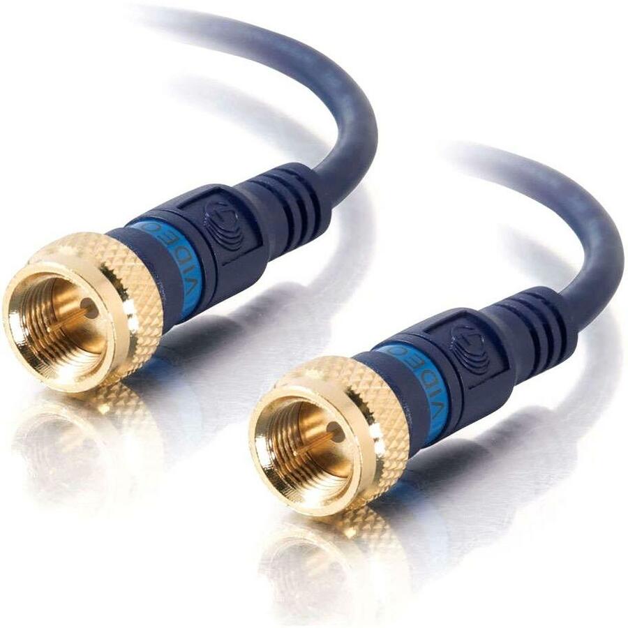C2G 3ft Velocity Mini-Coax F-Type Cable - F Connector - F Connector - 3ft - Blue - 27226 - eCommerce Business Prime