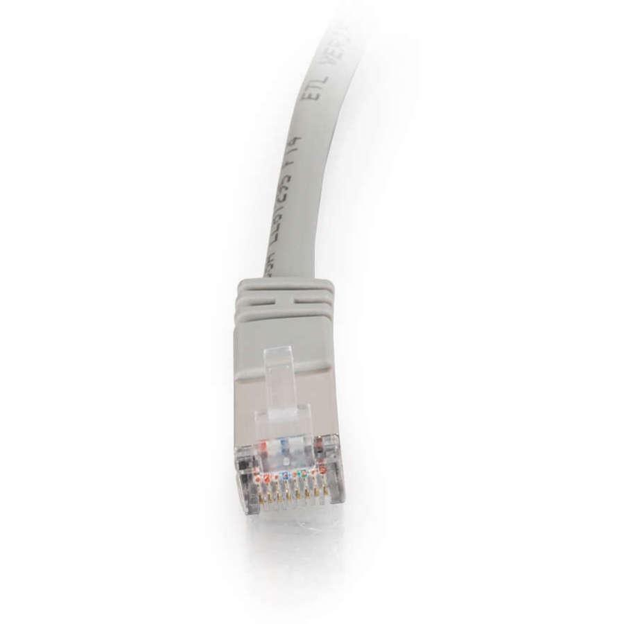 C2G-25ft Cat5e Molded Shielded (STP) Network Patch Cable - Gray - Category 5e for Network Device - RJ-45 Male - RJ-45 Male - Shielded - 25ft - Gray - 27265 - eCommerce Business Prime
