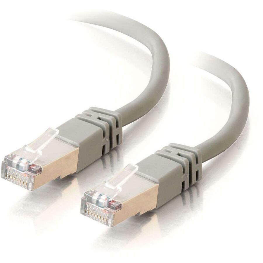 C2G-25ft Cat5e Molded Shielded (STP) Network Patch Cable - Gray - Category 5e for Network Device - RJ-45 Male - RJ-45 Male - Shielded - 25ft - Gray - 27265 - eCommerce Business Prime