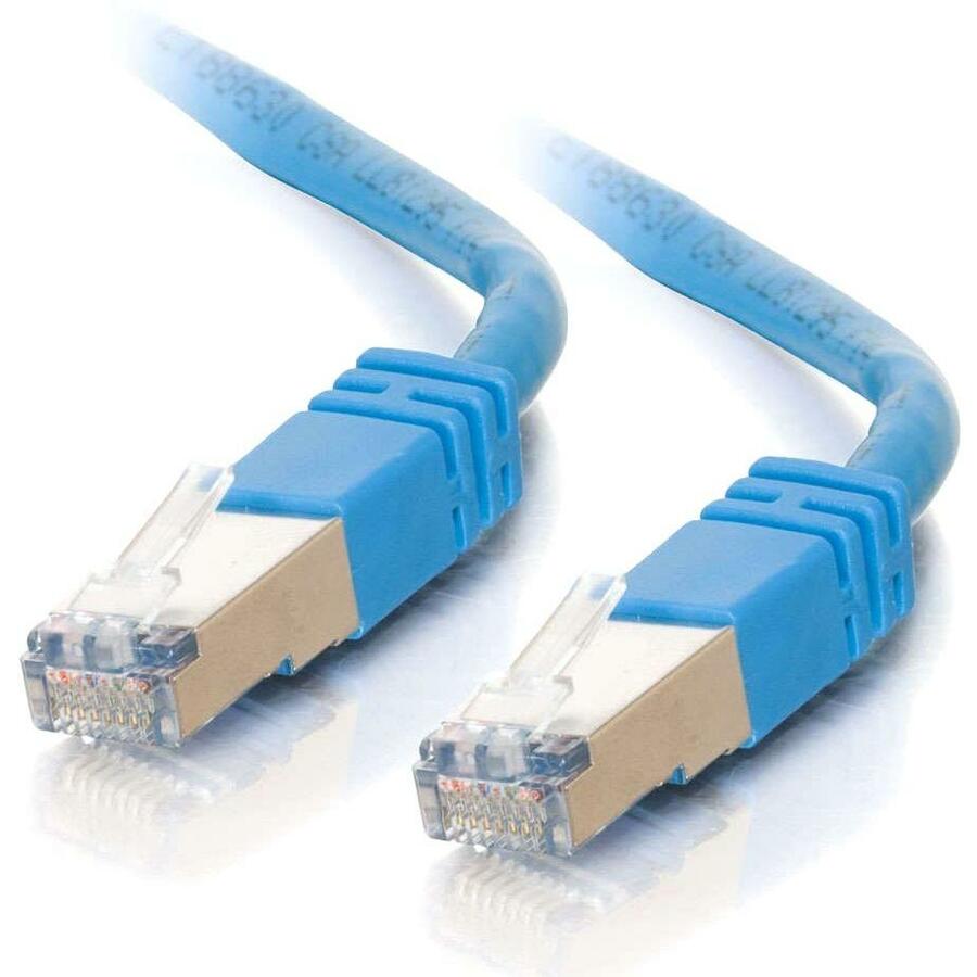 C2G-3ft Cat5e Molded Shielded (STP) Network Patch Cable - Blue - Category 5e for Network Device - RJ-45 Male - RJ-45 Male - Shielded - 3ft - Blue - 27241 - eCommerce Business Prime