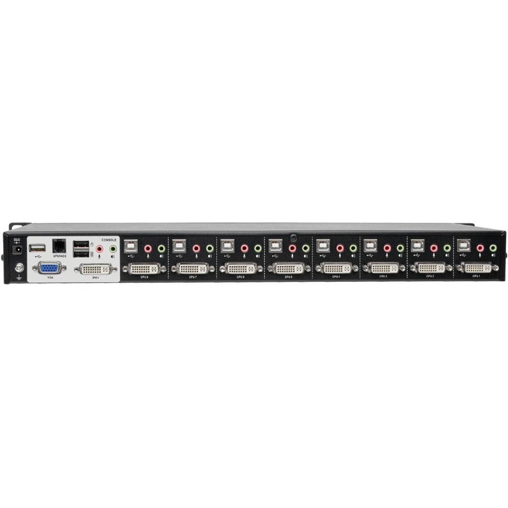 Tripp Lite 8-Port KVM Switch DVI/USB w Audio & Peripheral Sharing 1U 1080p - 8 Computer(s) - 1 Local User(s) - 2048 x 1536 - 11 x USB - 9 x DVI1 x VGA - Rack-mountable - 1U - B024-DUA8-SL - eCommerce Business Prime