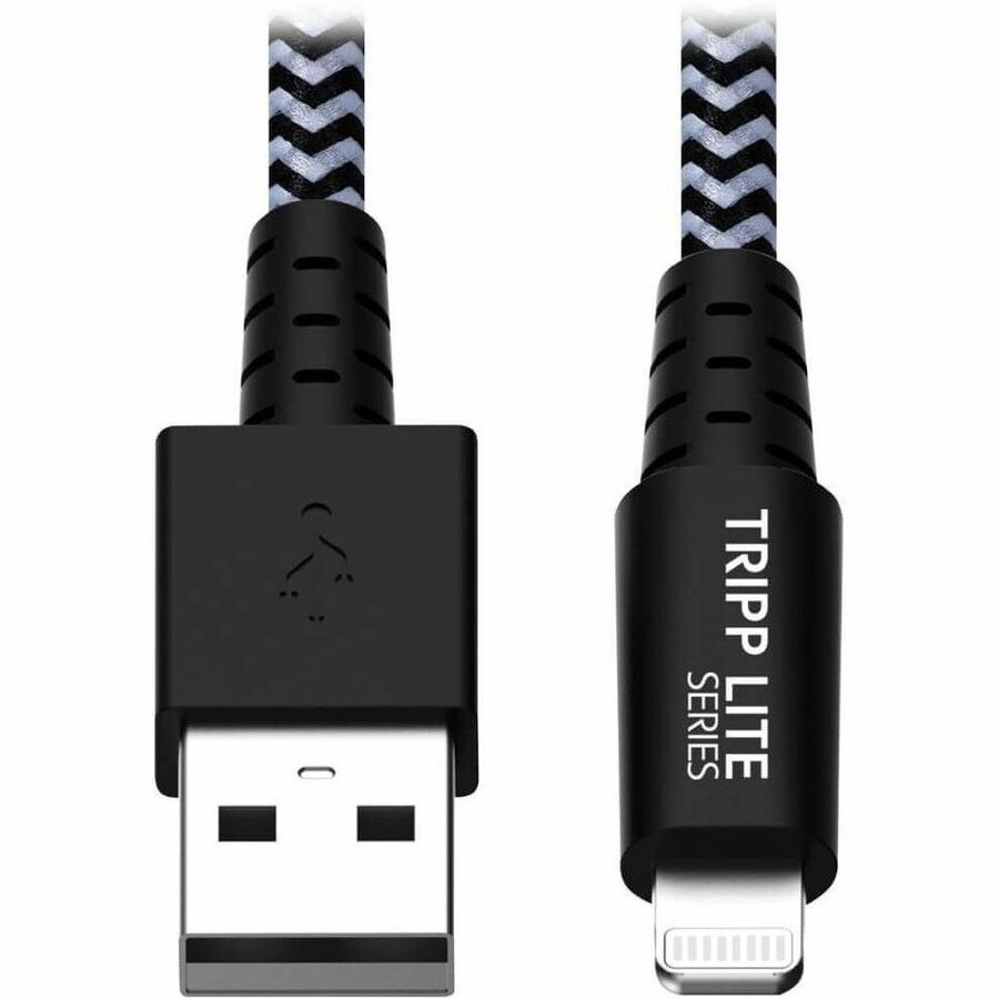 Tripp Lite Heavy-Duty USB-A to Lightning Sync/Charge Cable, MFi Certified - M/M, USB 2.0, 6 ft. (1.83 m) - Lightning/USB for iPhone, iPad mini, iPod, iPod touch, Network Device, iPad Air, iPad - 6 ft  - M100-006-HD - eCommerce Business Prime