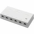 Tripp Lite Cat6 Surface-Mount Box 6-Port Unshielded 110 IDC Punchdown RJ45 - White - Acrylonitrile Butadiene Styrene (ABS) - 6 x RJ-45 Port(s) - N236-006-WH - eCommerce Business Prime
