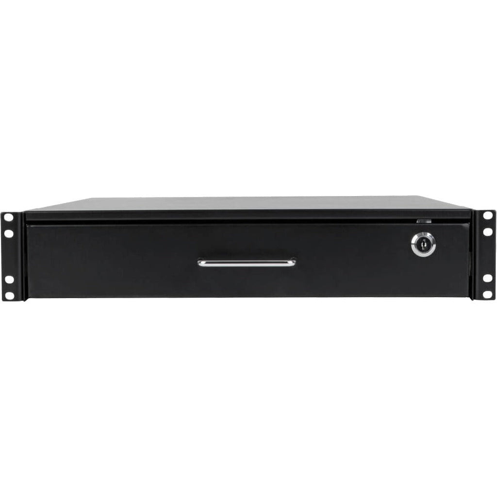 Tripp Lite 2U Locking Rackmount Storage Drawer Rack Enclosures/ Open Frame - 19" 2U Wide Rack-mountable - Black Powder Coat - Cold-rolled Steel (CRS) - 50 lb x Maximum Weight Capacity - SRDRAWER2U - eCommerce Business Prime