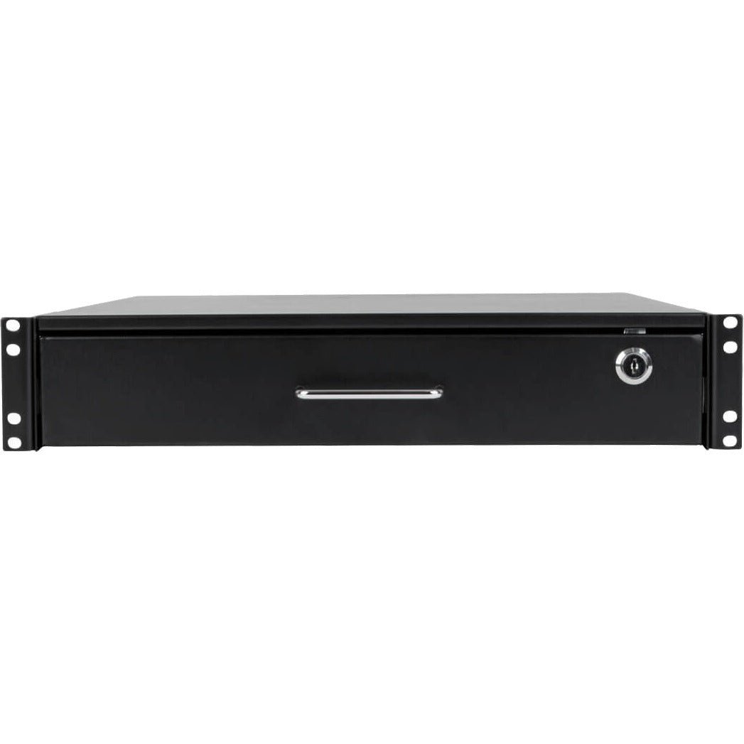 Tripp Lite 2U Locking Rackmount Storage Drawer Rack Enclosures/ Open Frame - 19" 2U Wide Rack-mountable - Black Powder Coat - Cold-rolled Steel (CRS) - 50 lb x Maximum Weight Capacity - SRDRAWER2U - eCommerce Business Prime