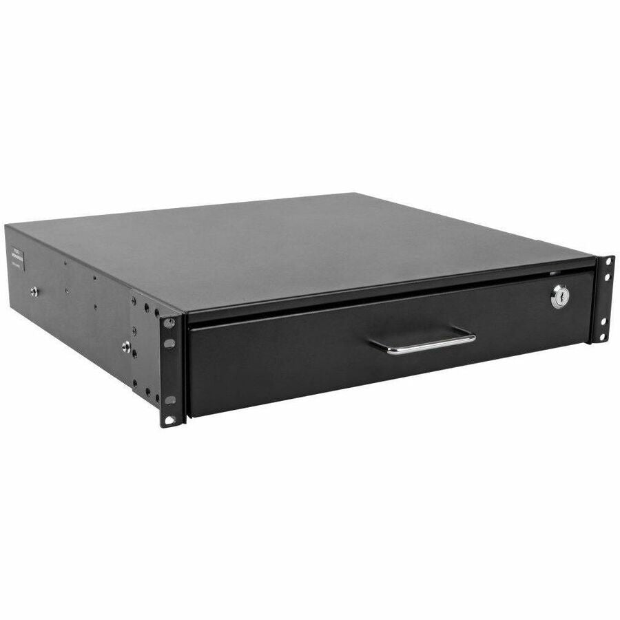Tripp Lite 2U Locking Rackmount Storage Drawer Rack Enclosures/ Open Frame - 19" 2U Wide Rack-mountable - Black Powder Coat - Cold-rolled Steel (CRS) - 50 lb x Maximum Weight Capacity - SRDRAWER2U - eCommerce Business Prime
