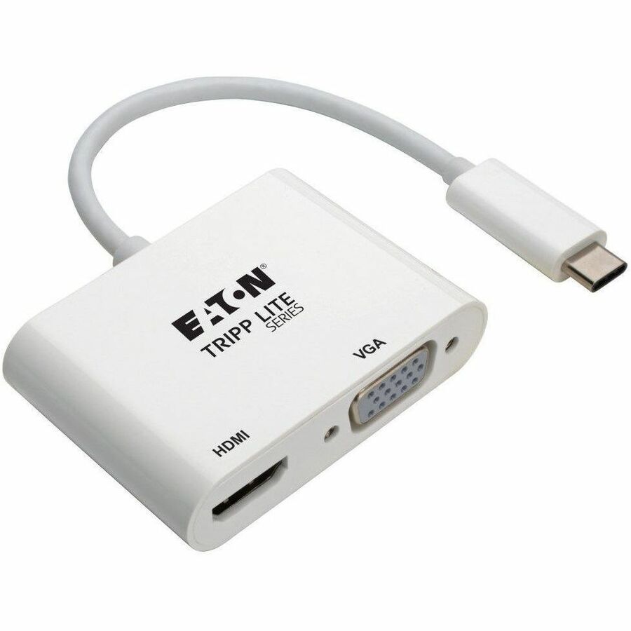 Tripp Lite USB C to HDMI / VGA Multiport Adapter Converter 4K, USB Type C, USB-C, USB Type-C - for Notebook/Tablet PC/Desktop PC/Smartphone - USB Type C - HDMI - VGA - Thunderbolt - Wired - U444-06N-HV4K - eCommerce Business Prime