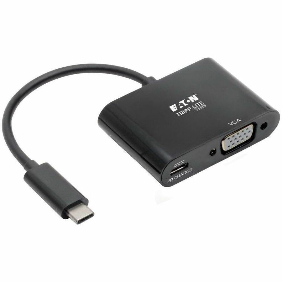 Tripp Lite USB C to VGA Adapter Converter w/ PD Charging 1080p Black USB Type C to VGA - 1 x VGA - Mac, PC, Chrome OS - U444-06N-VB-C - eCommerce Business Prime