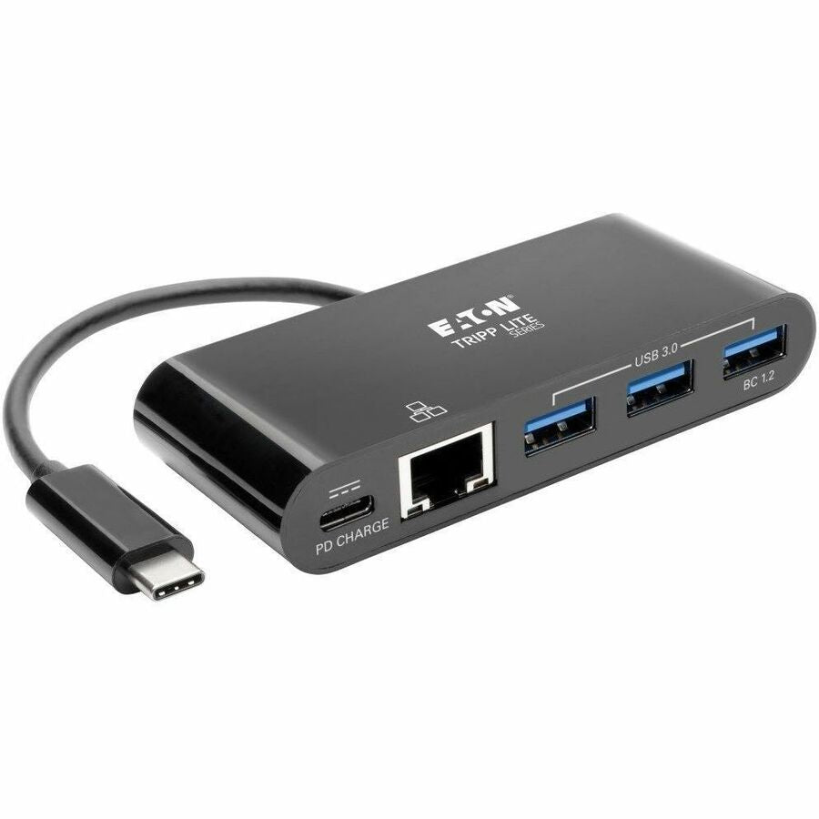 Tripp Lite USB C Docking Station w/ USB Hub, Ethernet Adapter & PD Charging - USB Type C - External - 4 USB Port(s) - 1 Network (RJ-45) Port(s) - 3 USB 3.0 Port(s) - Mac, PC - U460-003-3AGB-C - eCommerce Business Prime